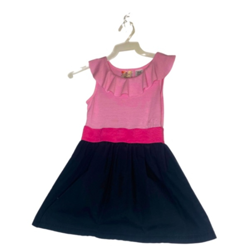 Pink and black dress